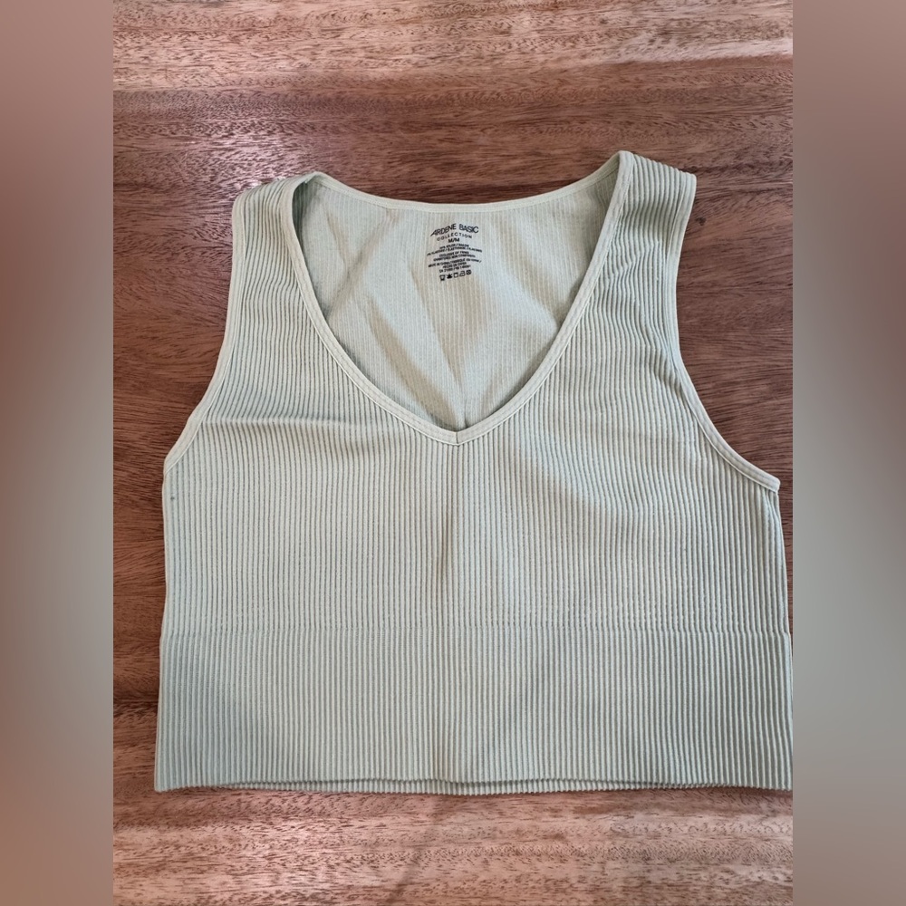Ardene Ribbed Top in Light Yellow